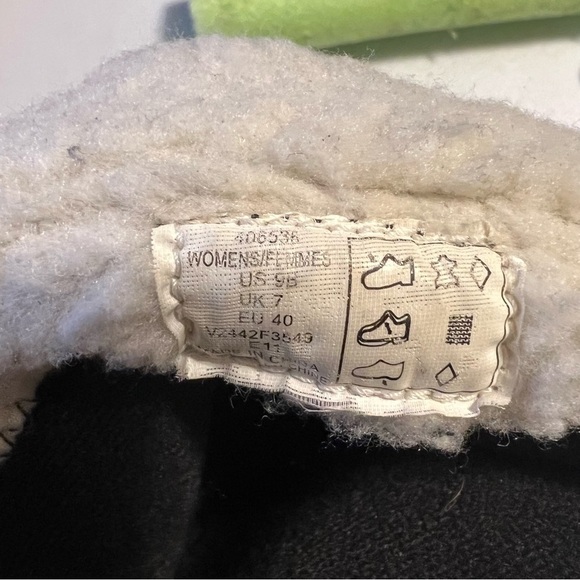 Lands End boots Suede Leather WOOL LINED LEATHER SNOW Black SIZE 9 - Picture 6 of 6